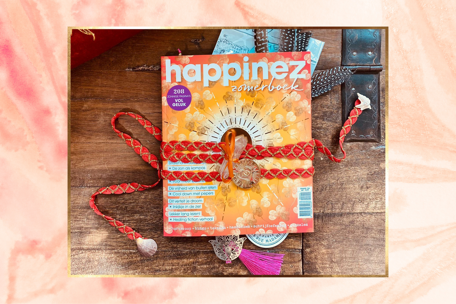 een handig koord voor om het Happinez Zomerboek